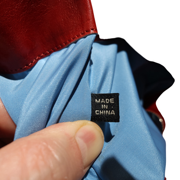 COLE HAAN Deep Red Leather Tote Bag XL Blue Lining Carry All Statement Feminine - Picture 13 of 14